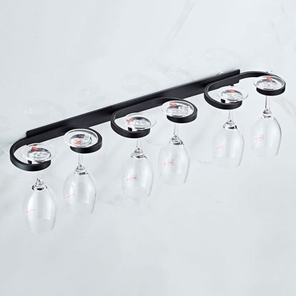 Household Punch-free Red Wine Glass Upside Down Rack, Style: 1 Slot - Image 6