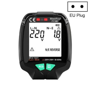 FUYI FY1881 High Precision Power Polarity Phase Socket Tester (EU Plug)