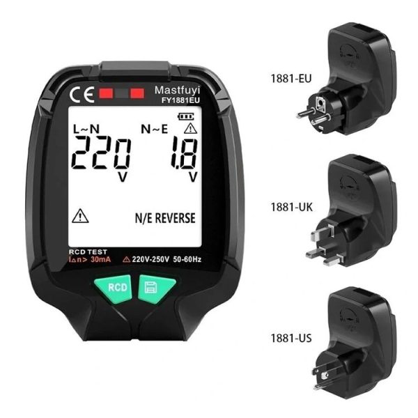 FUYI FY1881 High Precision Power Polarity Phase Socket Tester (EU Plug) - Image 2