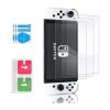 Game Console Crystal Shell Remote Sensing Cap Tempered Film Storage Bag Set For Switch OLED Console Storage Bag+Crystal Case+Rocker Capx6+Tempered Film - Image 4