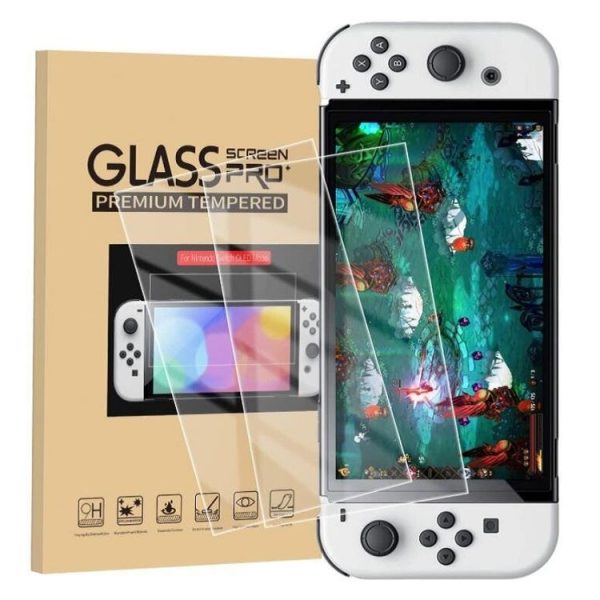 Game Console Crystal Shell Remote Sensing Cap Tempered Film Storage Bag Set For Switch OLED Console Storage Bag+Crystal Case+Rocker Capx6+Tempered Film - Image 5