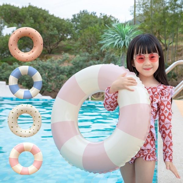 Thickened Children Swimming Ring Inflatable Underarm Ring 50cm (Striped Pink) - Image 7