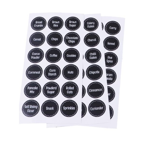 144 PCS Printed Spice Jar Labels Pantry Stickers Blackboard Stickers (Diameter 3.8cm) - Image 4