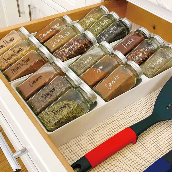 276 PCS Transparent Waterproof Spice Labels 2 Color Combination Pantry Markers (8 Sheets / Set) - Image 5