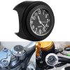 Aluminum Alloy Plating Motorcycle Handlebar Clock (Black Shell Black Background)