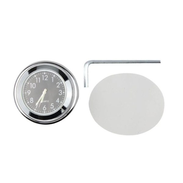 Aluminum Alloy Plating Motorcycle Handlebar Clock (Black Shell Black Background) - Image 4