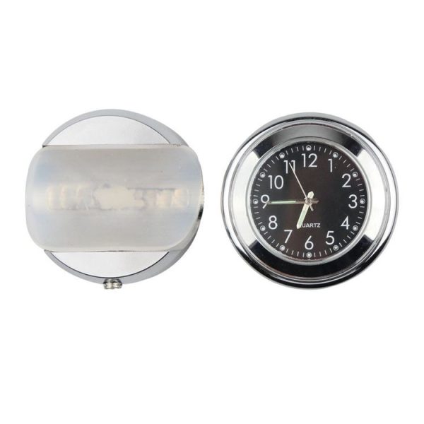 Aluminum Alloy Plating Motorcycle Handlebar Clock (Black Shell Black Background) - Image 6
