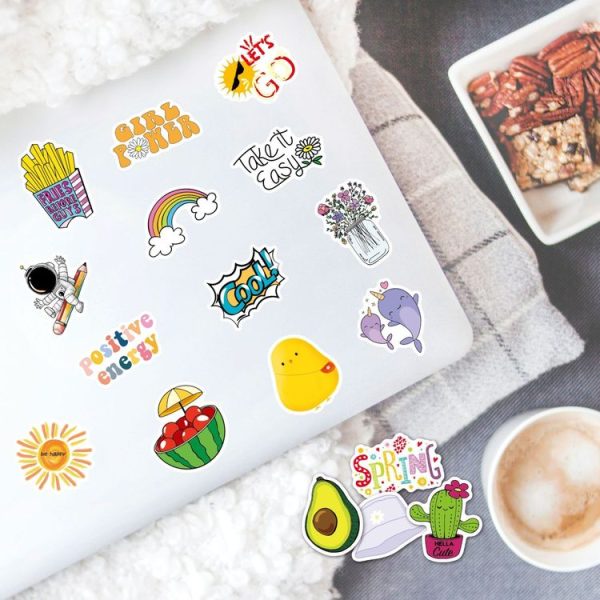 100 Pieces / Set Small Fresh Stickers Travel Waterproof Skateboard Guitar Stickers - Image 4