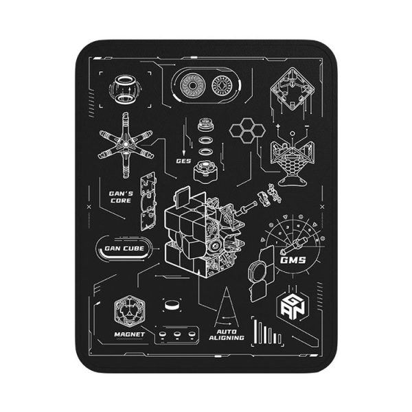 GAN Timer-themed Magic Cube Mat Quick Stack Cup Training Mat Non-Slip Mouse Pad (Hand Drawn)