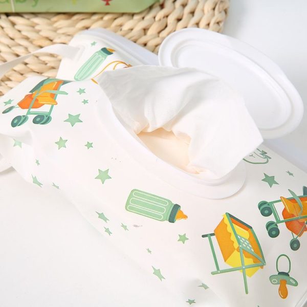 Baby EVA Wet Wipes Bag Portable Flip Removable Sanitary Wet Wipes Bag (Blue) - Image 6