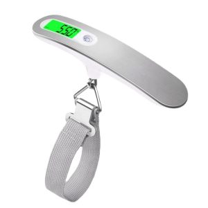 Stainless Steel Handheld Electronic Luggage Scale Portable Express Scale (White)