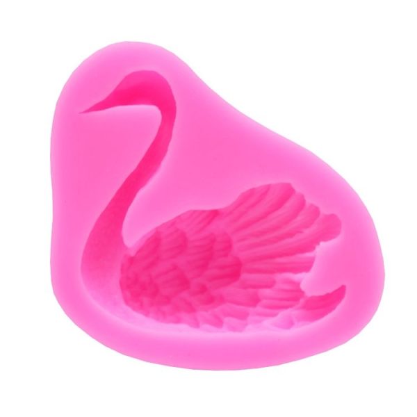 2 PCS Swan Baking Silicone Mould Cake Decorating Mould (Pink) - Image 2