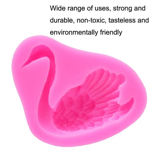 2 PCS Swan Baking Silicone Mould Cake Decorating Mould (Pink) - Image 4