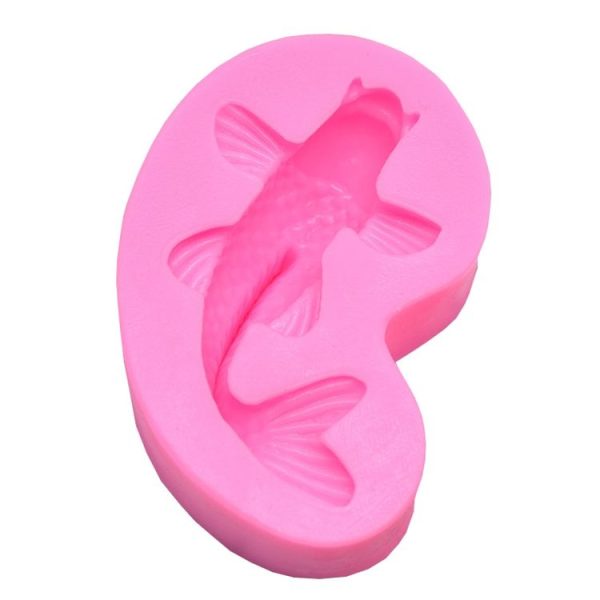 2 PCS Goldfish Baking Fondant Silicone Mold Cake Decorating (Pink) - Image 2