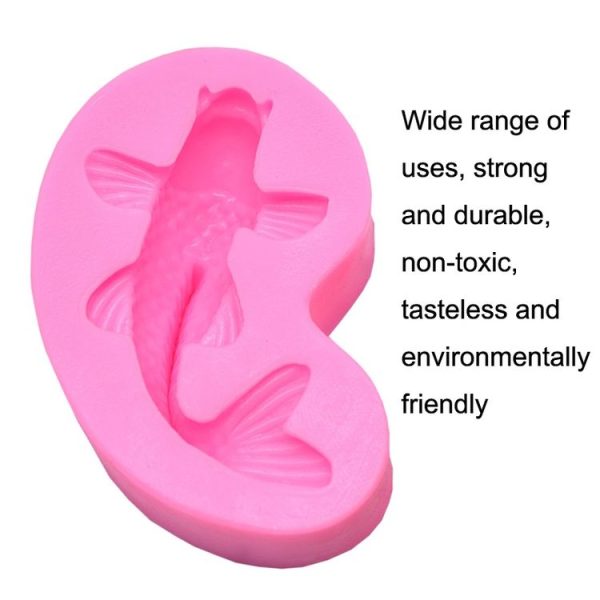 2 PCS Goldfish Baking Fondant Silicone Mold Cake Decorating (Pink) - Image 5