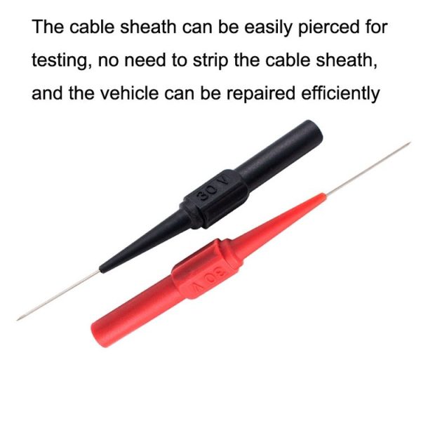 2pcs / Pair Coarse Probe Auto Repair Test Multimeter Pen, Color: Red + Black - Image 3