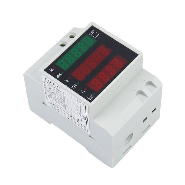D52-2058 Wattmeter Din rail Volt Current Meter, Specification: AC200-450V Built-in CT - Image 2