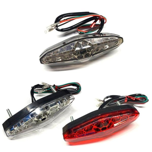 Motorcycle 15LED Brake Light Tail Light Decoration Lamp (White Shell) - Image 2