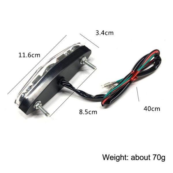 Motorcycle 15LED Brake Light Tail Light Decoration Lamp (White Shell) - Image 4