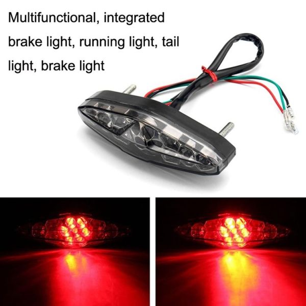 Motorcycle 15LED Brake Light Tail Light Decoration Lamp (White Shell) - Image 7