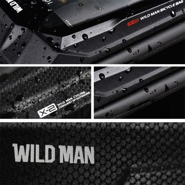 WILD MAN X2 1L Hard Shell EVA Bicycle Front Beam Bag (Black) - Image 7