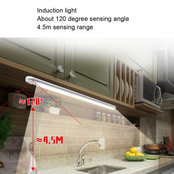 Cabinet LED Human Body Induction Lamp Home Smart 3 Color Night Light, Length: 10cm (Rechargeable) - Image 3