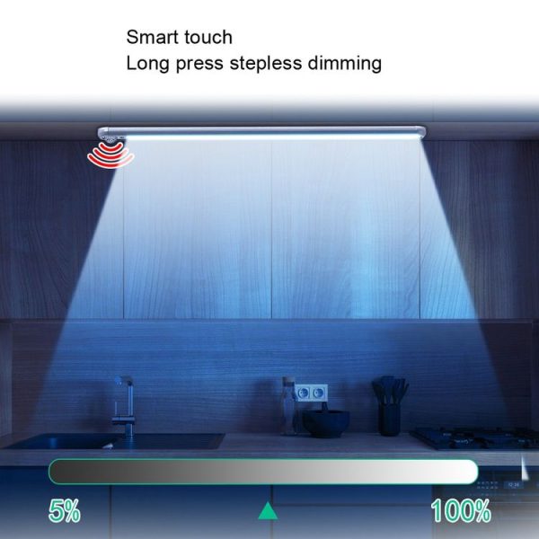 Cabinet LED Human Body Induction Lamp Home Smart 3 Color Night Light, Length: 30cm (Rechargeable) - Image 5
