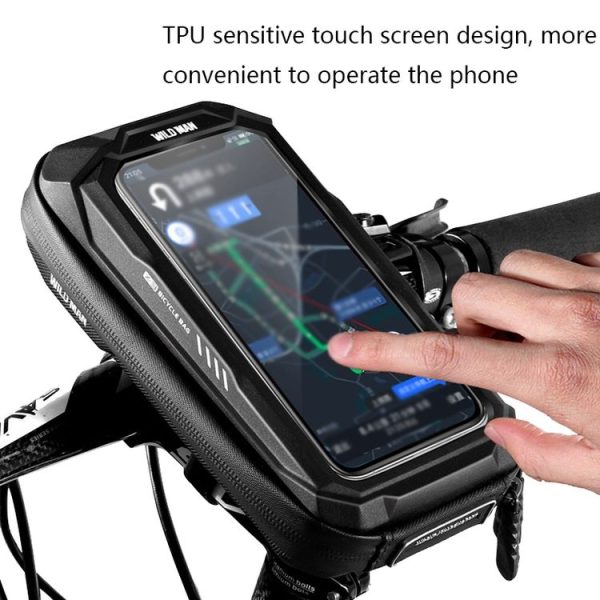 WILD MAN X3 0.5L EVA Hard Shell Bicycle Touch Screen Phone Bag (Red) - Image 2