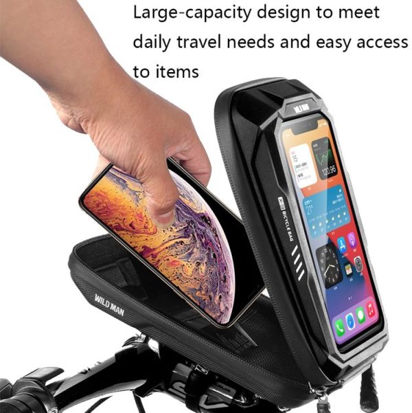 WILD MAN X3 0.5L EVA Hard Shell Bicycle Touch Screen Phone Bag (Red) - Image 5