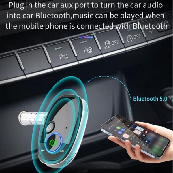 Car Bluetooth Receiver Music Player Wireless Audio Converter (Black) - Image 7