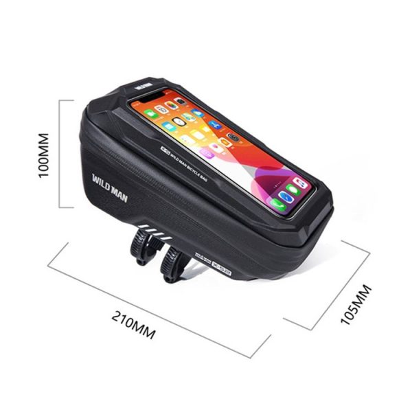 WILD MAN XS2 1L EVA Hard Shell Cycling Rainproof Bicycle Bag (Black) - Image 3