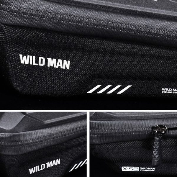 WILD MAN XS2 1L EVA Hard Shell Cycling Rainproof Bicycle Bag (Black) - Image 7