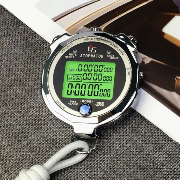 YS Running Training Stopwatch Timer Metal Luminous Stopwatch, Style: Two Hundred Memory - Image 2
