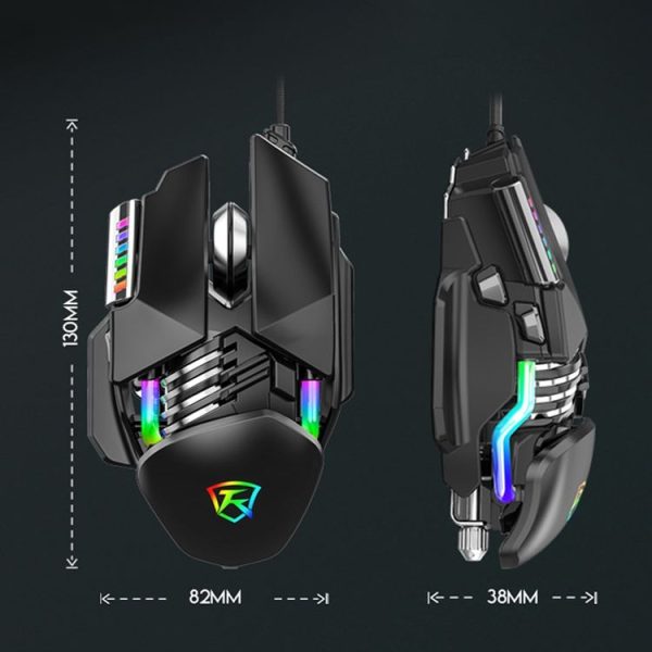 Y-FRUITFUL P3 6 Keys RGB Lighting Adjustable Wired Mouse (White) - Image 3