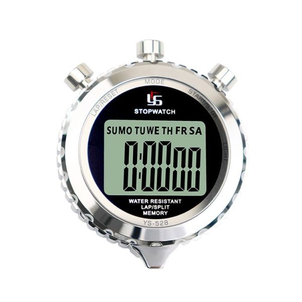 YS Metal Large Screen Display Stopwatch Fitness Sports Competition Electronic Stopwatch (YS-528)