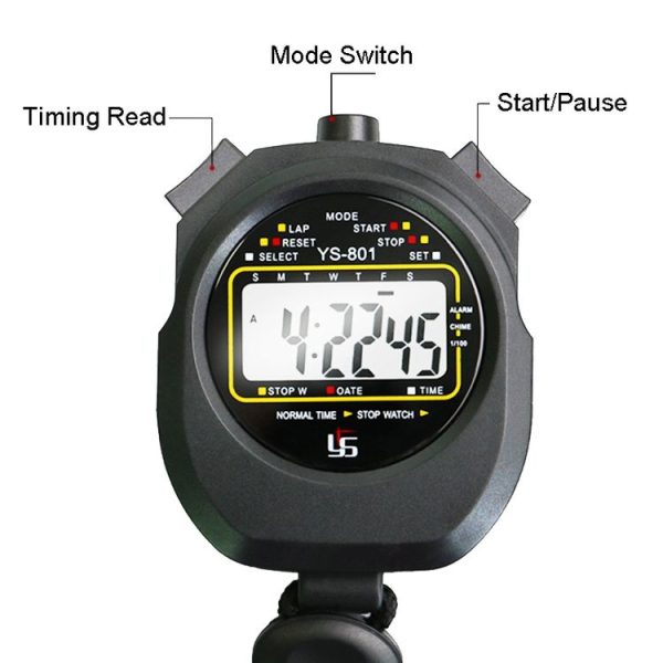 YS Large Screen Exercise Referee Stopwatch Timer Fitness Running Basketball Code Table (YS-801) - Image 5