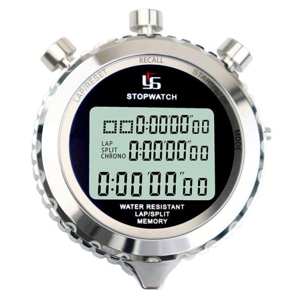 YS Metal Stopwatch 3 Rows Display Running Training Electronic Timers, Style: YS-5100 100 Memories - Image 2