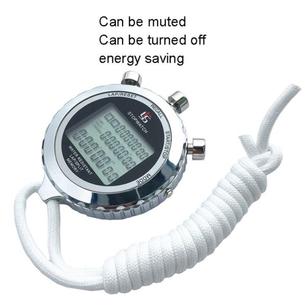 YS Metal Stopwatch 3 Rows Display Running Training Electronic Timers, Style: YS-5100 100 Memories - Image 4