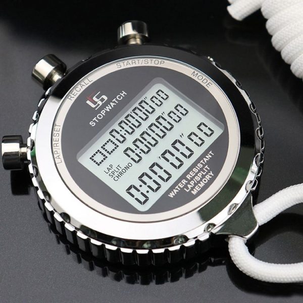 YS Metal Stopwatch 3 Rows Display Running Training Electronic Timers, Style: YS-5100 100 Memories - Image 6