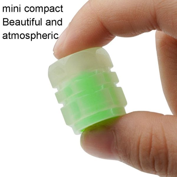 4pcs / Set Luminous Tire Valve Cap Electric Motorcycle Vacuum Tire Valve Cover, Style: Split Effect (Blue) - Image 5