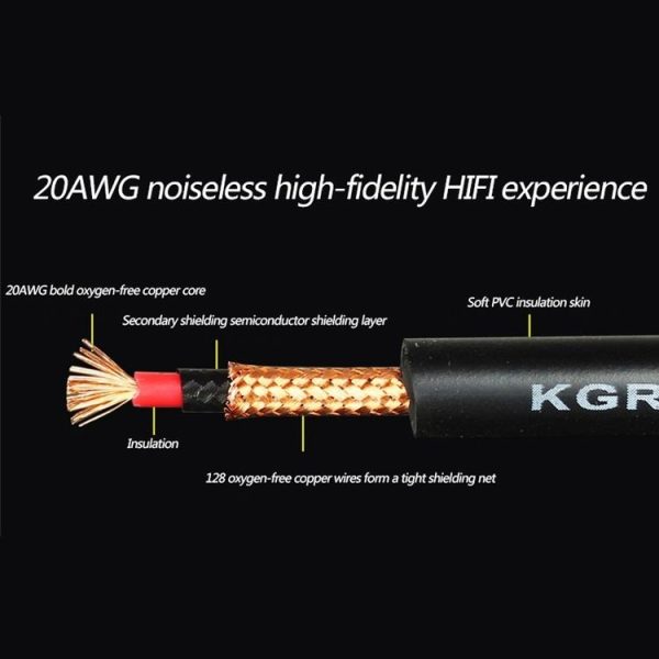KGR Guitar Cable Keyboard Drum Audio Cable, Specification: 3m (Double Straight Jack) - Image 3