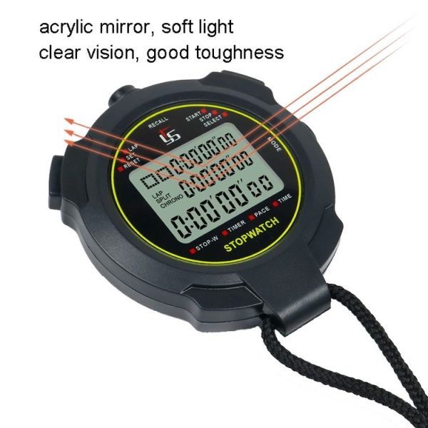 YS Stopwatch Timer Training Fitness Competition Stopwatch, Style: YS-7100 100 Memories (Black) - Image 5
