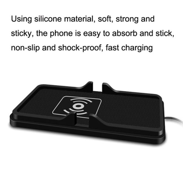 C6 15W 2 In 1 Multi-Function Car Wireless Charger Anti-Slip Launching Pad (Black) - Image 2