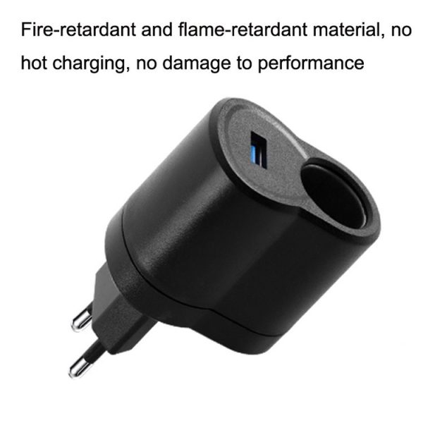 EU Plug Home Cigarette Lighter Socket Car Power Converter, Plug Specifications: - Image 4