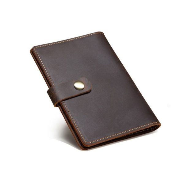 Genuine Leather Passport Holder Vintage Card Holder (Dark Coffee) - Image 2
