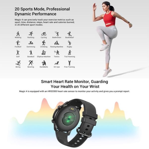 KOSPET Magic 4 1.32 Inch Ultra Thin Touch Screen Waterproof Smart Watch (Pink) - Image 6