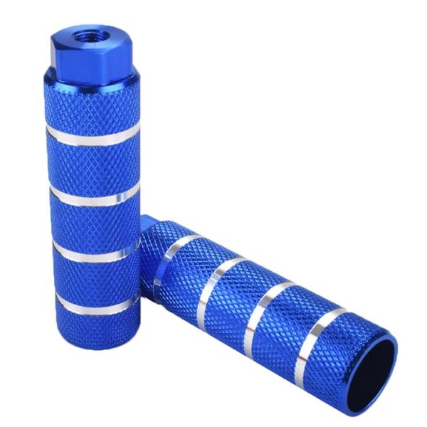 FMFXTR Bicycle Back Seat Foot Pedal Universal Back Rear Post, Color: Blue Large Hole Long - Image 2