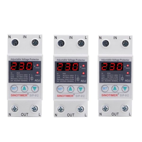 SINOTIMER SVP-912 Adjustable Self-resetting Intelligent Under-voltage Protector, Current: 40A - Image 2
