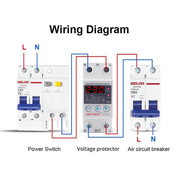 SINOTIMER SVP-912 Adjustable Self-resetting Intelligent Under-voltage Protector, Current: 40A - Image 7