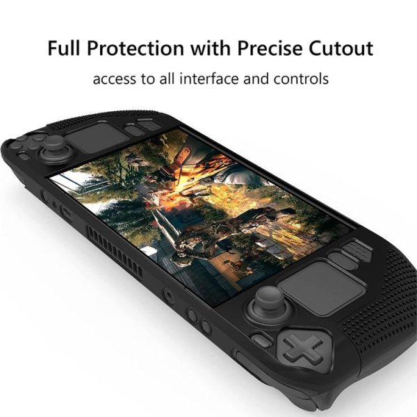PGTECH Game Console Silicone Case With Anti-Slip Particles for Steam Deck (Black) - Image 3
